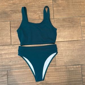 NWOT Dark Teal sporty bikini / swimsuit
